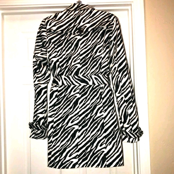 NWOT "Zebra" Rain/Trench Coat Vertigo,from Paris M - Picture 6 of 8